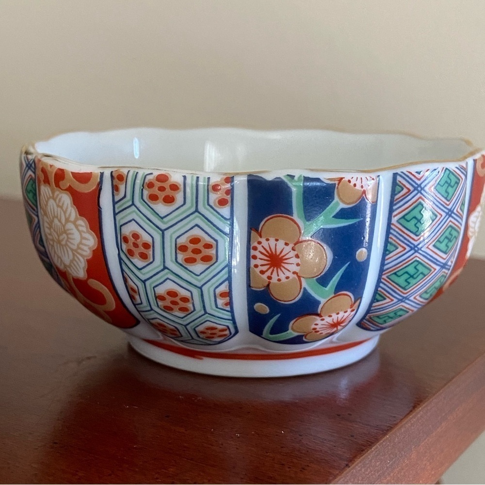 🩷 Set of 2 Vintage Imari Fan Nut Bowl by Arita, Made in Japan - Picture 3 of 12